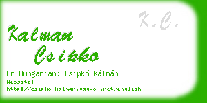 kalman csipko business card