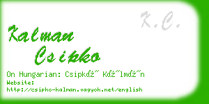 kalman csipko business card